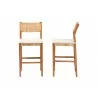 Baxton Studio bali & pari Chatura Natural Rattan and Mahogany Wood 2-Piece Bar Stool Set - back - Baxton Studio bali & pari Chatura Natural Rattan and Mahogany Wood 2-Piece Bar Stool Set - back