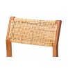 Baxton Studio bali & pari Chatura Natural Rattan and Mahogany Wood 2-Piece Bar Stool Set - top
