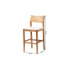 Baxton Studio bali & pari Chatura Natural Rattan and Mahogany Wood 2-Piece Bar Stool Set - dimes