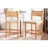 Baxton Studio bali & pari Chatura Natural Rattan and Mahogany Wood 2-Piece Counter Stool Set - lifestyle - Baxton Studio bali & pari Chatura Natural Rattan and Mahogany Wood 2-Piece Counter Stool Set - lifestyle