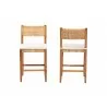 Baxton Studio bali & pari Chatura Natural Rattan and Mahogany Wood 2-Piece Counter Stool Set - front - Baxton Studio bali & pari Chatura Natural Rattan and Mahogany Wood 2-Piece Counter Stool Set - front
