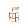 Baxton Studio bali & pari Chatura Natural Rattan and Mahogany Wood 2-Piece Counter Stool Set - dimes