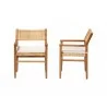 Baxton Studio bali & pari Chatura Natural Rattan and Mahogany Wood 2-Piece Dining Armchair Set - side - Baxton Studio bali & pari Chatura Natural Rattan and Mahogany Wood 2-Piece Dining Armchair Set - side