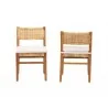 Baxton Studio bali & pari Chatura Natural Rattan and Mahogany Wood 2-Piece Dining Side Chair Set - front - Baxton Studio bali & pari Chatura Natural Rattan and Mahogany Wood 2-Piece Dining Side Chair Set - front