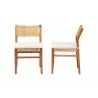 Baxton Studio bali & pari Chatura Natural Rattan and Mahogany Wood 2-Piece Dining Side Chair Set - side - Baxton Studio bali & pari Chatura Natural Rattan and Mahogany Wood 2-Piece Dining Side Chair Set - side