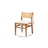 Baxton Studio bali & pari Chatura Natural Rattan and Mahogany Wood 2-Piece Dining Side Chair Set - dimes