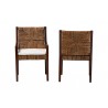 Baxton Studio bali & pari Cordoba 2-Piece Handwoven Seagrass Armchairs - back