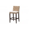 Baxton Studio bali & pari Fatima Natural Rattan Counter Stool with Cushion - angled