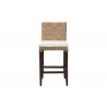 Baxton Studio bali & pari Fatima Natural Rattan Counter Stool with Cushion - front