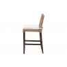Baxton Studio bali & pari Fatima Natural Rattan Counter Stool with Cushion - side