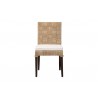 Baxton Studio bali & pari Fatima Natural Rattan Dining Chair with Cushion - front