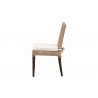 Baxton Studio bali & pari Fatima Natural Rattan Dining Chair with Cushion - side