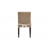 Baxton Studio bali & pari Fatima Natural Rattan Dining Chair with Cushion - back