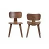 Baxton Studio Billie Wood 2-Piece Dining Chair Set - Back - Baxton Studio Billie Wood 2-Piece Dining Chair Set - Back