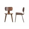 Baxton Studio Billie Wood 2-Piece Dining Chair Set - Front - Baxton Studio Billie Wood 2-Piece Dining Chair Set - Front