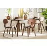 Baxton Studio Billie Wood 5-Piece Dining Set - lifestyle - Baxton Studio Billie Wood 5-Piece Dining Set - lifestyle