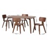 Baxton Studio Billie Wood 5-Piece Dining Set - dimes