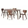 Baxton Studio Billie Wood 5-Piece Dining Set - dimes - Baxton Studio Billie Wood 5-Piece Dining Set - dimes