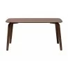 Baxton Studio Billie Wood Dining Table - front - Baxton Studio Billie Wood Dining Table - front