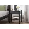 Baxton Studio Callison Spindle 1-Drawer Nightstand in Black - lifestyle - Baxton Studio Callison Spindle 1-Drawer Nightstand in Black - lifestyle
