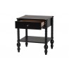 Baxton Studio Callison Spindle 1-Drawer Nightstand in Black - drawers - Baxton Studio Callison Spindle 1-Drawer Nightstand in Black - drawers
