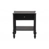 Baxton Studio Callison Spindle 1-Drawer Nightstand in Black - front - Baxton Studio Callison Spindle 1-Drawer Nightstand in Black - front