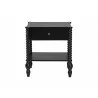 Baxton Studio Callison Spindle 1-Drawer Nightstand in Black - front - Baxton Studio Callison Spindle 1-Drawer Nightstand in Black - front