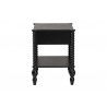 Baxton Studio Callison Spindle 1-Drawer Nightstand in Black - side - Baxton Studio Callison Spindle 1-Drawer Nightstand in Black - side