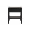 Baxton Studio Callison Spindle 1-Drawer Nightstand in Black - back - Baxton Studio Callison Spindle 1-Drawer Nightstand in Black - back