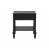 Baxton Studio Callison Spindle 1-Drawer Nightstand in Black - back - Baxton Studio Callison Spindle 1-Drawer Nightstand in Black - back