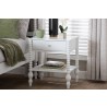 Baxton Studio Callison Spindle 1-Drawer Nightstand in White - lifestyle - Baxton Studio Callison Spindle 1-Drawer Nightstand in White - lifestyle