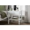 Baxton Studio Callison Spindle 1-Drawer Nightstand in White - lifestyle - Baxton Studio Callison Spindle 1-Drawer Nightstand in White - lifestyle