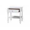 Baxton Studio Callison Spindle 1-Drawer Nightstand in White - drawer - Baxton Studio Callison Spindle 1-Drawer Nightstand in White - drawer