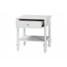 Baxton Studio Callison Spindle 1-Drawer Nightstand in White - drawer - Baxton Studio Callison Spindle 1-Drawer Nightstand in White - drawer
