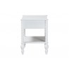 Baxton Studio Callison Spindle 1-Drawer Nightstand in White - side - Baxton Studio Callison Spindle 1-Drawer Nightstand in White - side