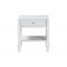 Baxton Studio Callison Spindle 1-Drawer Nightstand in White - front - Baxton Studio Callison Spindle 1-Drawer Nightstand in White - front