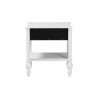 Baxton Studio Callison Spindle 1-Drawer Nightstand in White - back - Baxton Studio Callison Spindle 1-Drawer Nightstand in White - back