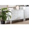 Baxton Studio Callison Spindle 6-Drawer Dresser in White - lifestyle - Baxton Studio Callison Spindle 6-Drawer Dresser in White - lifestyle