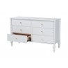 Baxton Studio Callison Spindle 6-Drawer Dresser in White - angled 2 - Baxton Studio Callison Spindle 6-Drawer Dresser in White - angled 2