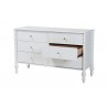 Baxton Studio Callison Spindle 6-Drawer Dresser in White - angled 3 - Baxton Studio Callison Spindle 6-Drawer Dresser in White - angled 3