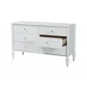 Baxton Studio Callison Spindle 6-Drawer Dresser in White - angled 3 - Baxton Studio Callison Spindle 6-Drawer Dresser in White - angled 3