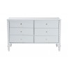 Baxton Studio Callison Spindle 6-Drawer Dresser in White - front - Baxton Studio Callison Spindle 6-Drawer Dresser in White - front