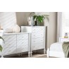 Baxton Studio Callison Spindle Chest in White - lifestyle - Baxton Studio Callison Spindle Chest in White - lifestyle