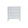 Baxton Studio Callison Spindle Chest in White - front - Baxton Studio Callison Spindle Chest in White - front