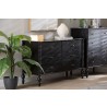 Callison Spindle 6-Drawer Dresser in Black - lifestyle - Callison Spindle 6-Drawer Dresser in Black - lifestyle
