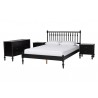 Baxton Studio Callison Spindle Full 3-Piece Bedroom Set in Black - angled set