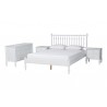 Baxton Studio Callison Spindle Full 4-Piece Bedroom Set in White - angled set