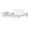 Baxton Studio Callison Spindle Full 4-Piece Bedroom Set in White - angled frame