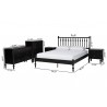 Baxton Studio Callison Spindle Full 5-Piece Bedroom Set with two nightstands and chest in Black - dimes