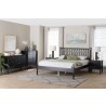 Baxton Studio Callison Spindle Full 5-Piece Bedroom Set with two nightstands and chest in Black - lifestyle